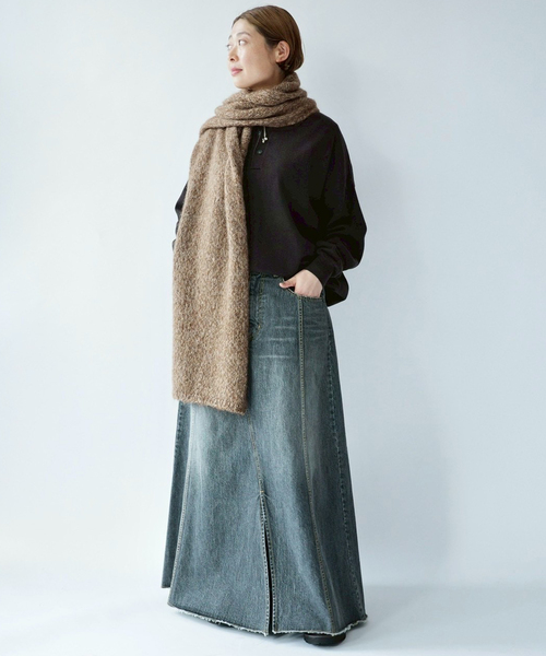 JOURNAL STANDARD LUXE（ジャーナルスタンダード　ラックス）の「13OZデニム スウィッチスカート（BLK）（スカート・レディース・ブラック・FREE）」の6枚目の写真