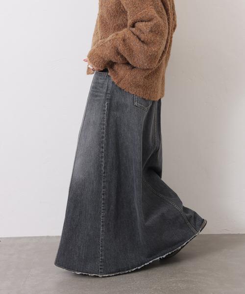 JOURNAL STANDARD LUXE（ジャーナルスタンダード　ラックス）の「13OZデニム スウィッチスカート（BLK）（スカート・レディース・ブラック・FREE）」の9枚目の写真