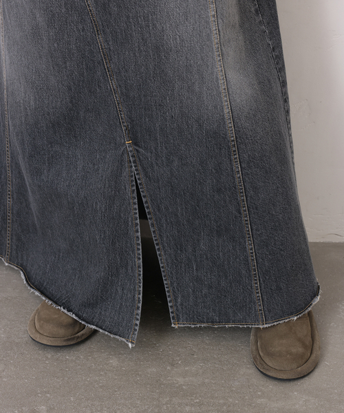 JOURNAL STANDARD LUXE（ジャーナルスタンダード　ラックス）の「13OZデニム スウィッチスカート（BLK）（スカート・レディース・ブラック・FREE）」の2枚目の写真