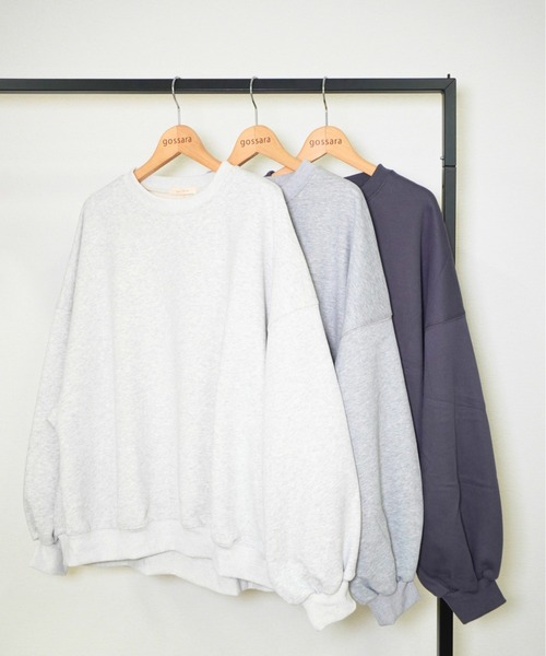 gossara（ゴサラ）の「裏起毛スエットPO（スウェット・レディース・オートミール/ブラック/杢グレー・FREE）」の4枚目の写真