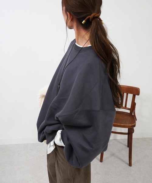 gossara（ゴサラ）の「裏起毛スエットPO（スウェット・レディース・オートミール/ブラック/杢グレー・FREE）」の15枚目の写真