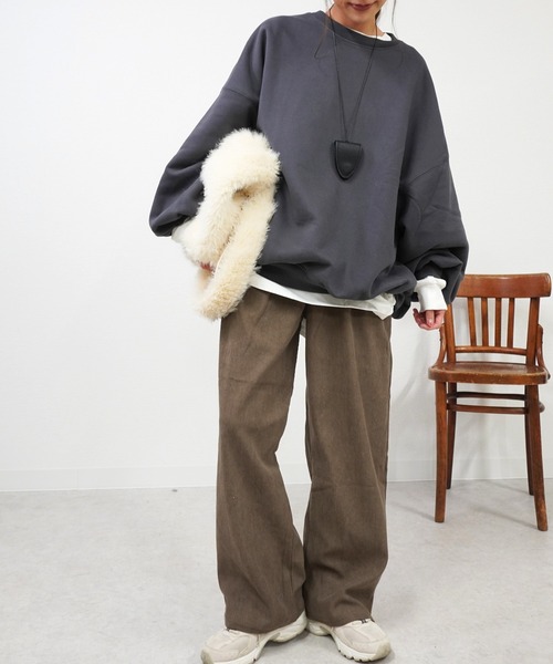 gossara（ゴサラ）の「裏起毛スエットPO（スウェット・レディース・オートミール/ブラック/杢グレー・FREE）」の16枚目の写真