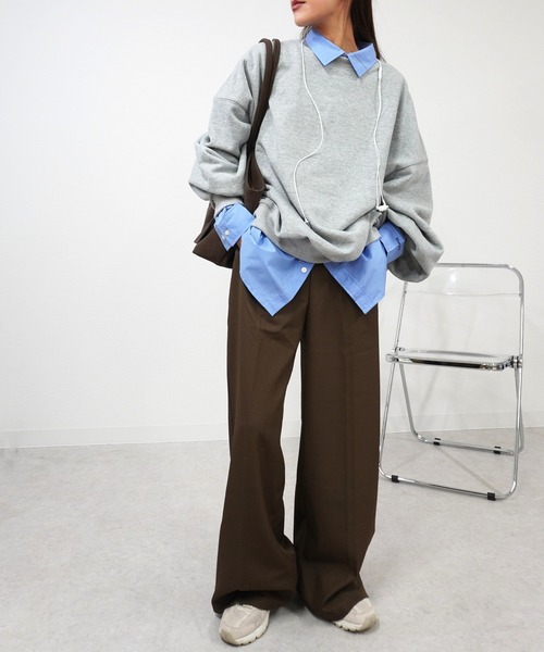 gossara（ゴサラ）の「裏起毛スエットPO（スウェット・レディース・オートミール/ブラック/杢グレー・FREE）」の22枚目の写真