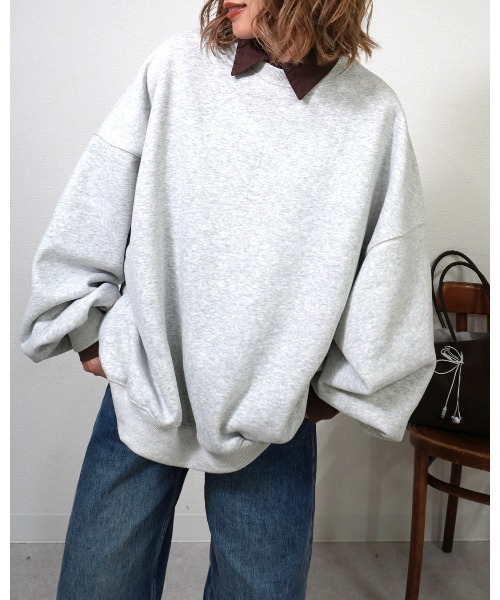 gossara（ゴサラ）の「裏起毛スエットPO（スウェット・レディース・オートミール/ブラック/杢グレー・FREE）」の17枚目の写真