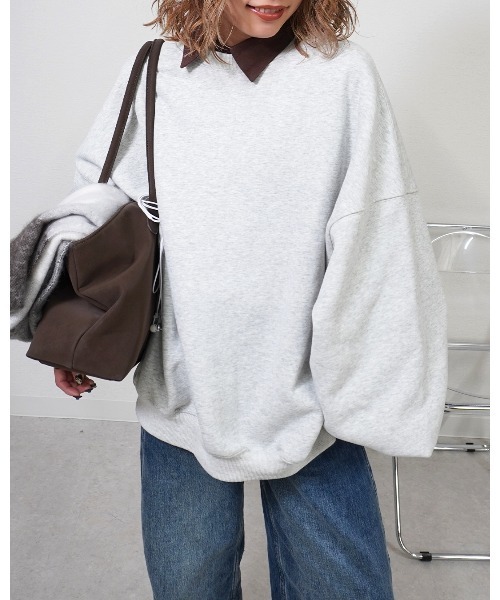 gossara（ゴサラ）の「裏起毛スエットPO（スウェット・レディース・オートミール/ブラック/杢グレー・FREE）」の18枚目の写真