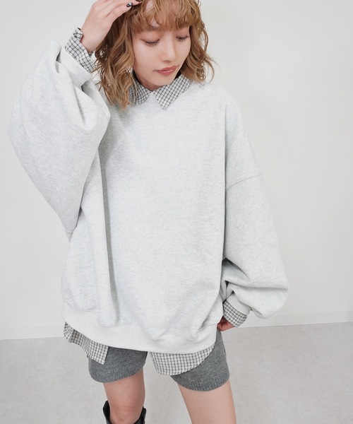 gossara（ゴサラ）の「裏起毛スエットPO（スウェット・レディース・オートミール/ブラック/杢グレー・FREE）」の21枚目の写真