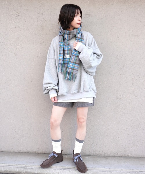 gossara（ゴサラ）の「裏起毛スエットPO（スウェット・レディース・オートミール/ブラック/杢グレー・FREE）」の8枚目の写真