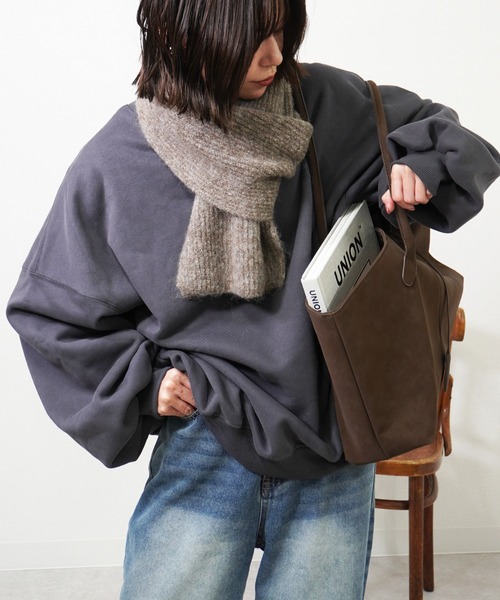 gossara（ゴサラ）の「裏起毛スエットPO（スウェット・レディース・オートミール/ブラック/杢グレー・FREE）」の11枚目の写真