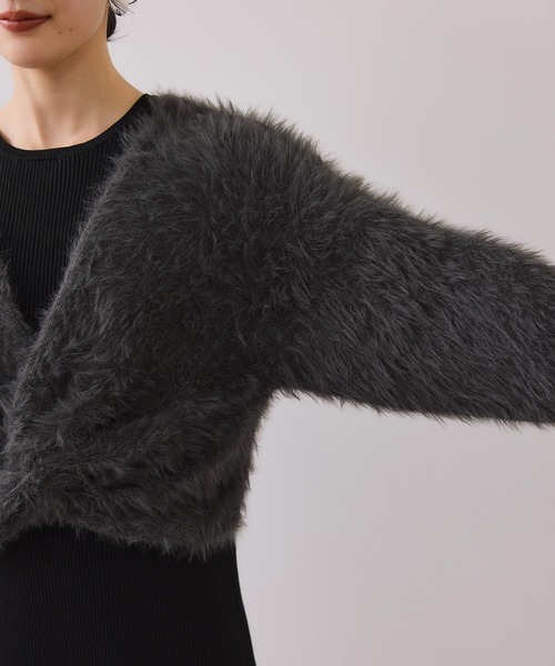 VIS（ビス）の「ねじりショートトップス付きロングニットワンピース/イージーケア（ワンピース・レディース・ベージュ/キナリ/チャコールグレー・FREE）」の14枚目の写真