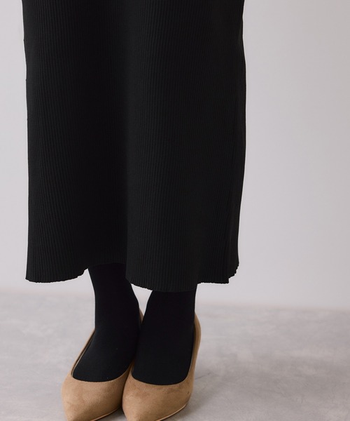 VIS（ビス）の「ねじりショートトップス付きロングニットワンピース/イージーケア（ワンピース・レディース・ベージュ/キナリ/チャコールグレー・FREE）」の16枚目の写真