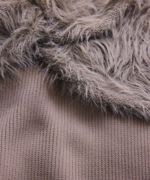 VIS（ビス）の「ねじりショートトップス付きロングニットワンピース/イージーケア（ワンピース・レディース・ベージュ/キナリ/チャコールグレー・FREE）」の17枚目の写真