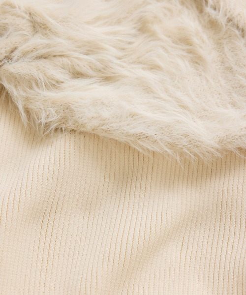 VIS（ビス）の「ねじりショートトップス付きロングニットワンピース/イージーケア（ワンピース・レディース・ベージュ/キナリ/チャコールグレー・FREE）」の18枚目の写真