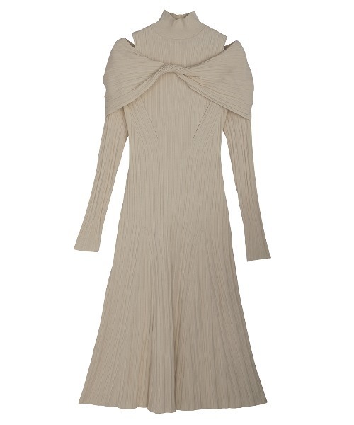 ワンピース AmeriVINTAGE UND OFF SHOULDER KNIT DRESS AmeriVINTAGE UND OFF SHOULDER KNIT DRESS