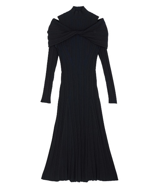 セール】UND RANDOM RIB OFF SHOULDER KNIT DRESS（ドレス）｜Ameri