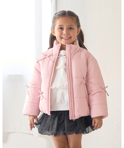 Lycee mine(리세마인)의 「리본 첨부 퍼프 재킷(블루존)」｜핑크