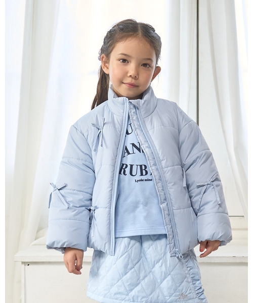 Lycee mine(리세마인)의 「리본 첨부 퍼프 재킷(블루존)」｜블루 그레이