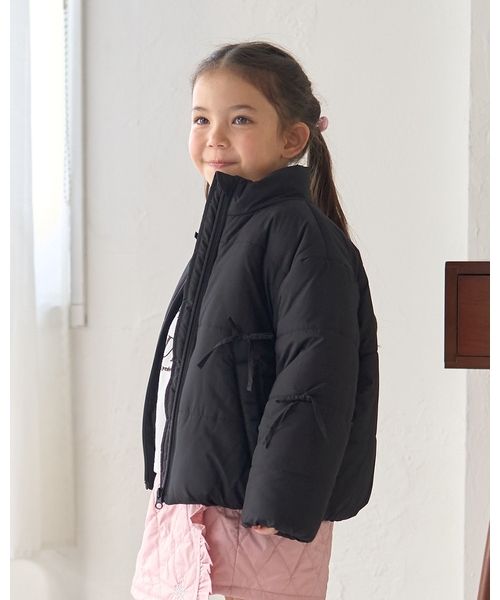 Lycee mine(리세마인)의 「리본 첨부 퍼프 재킷(블루존)」｜블랙