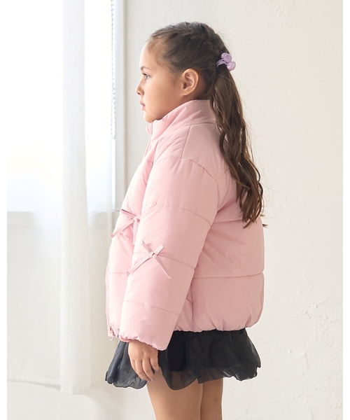 Lycee mine(リセマイン)の「リボン付きパフジャケット(ブルゾン・キッズ・ピンク/ライトグレー/ブラック/アイボリー/ブルーグレー・140cm/130cm/120cm/110cm/100cm/150cm)」の19枚目の写真