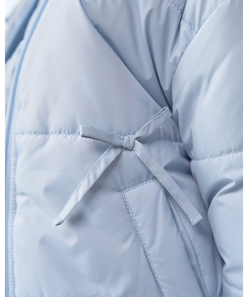 Lycee mine(リセマイン)の「リボン付きパフジャケット(ブルゾン・キッズ・ピンク/ライトグレー/ブラック/アイボリー/ブルーグレー・140cm/130cm/120cm/110cm/100cm/150cm)」の10枚目の写真