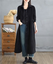 ONEP STAR（ワンピスター）の「コーデュロイシャツワンピース（シャツワンピース）」