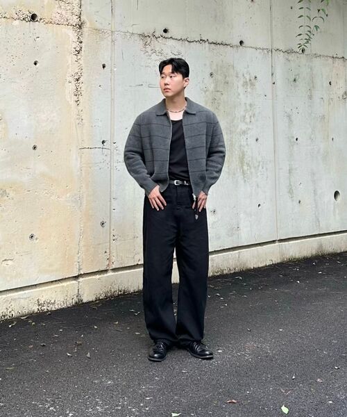 P.IN.O（ピインオ）の「ヘアリークロップストライプジャケット - ディープグレー（カーディガン/ボレロ・メンズ・その他・MEDIUM/LARGE）」の7枚目の写真