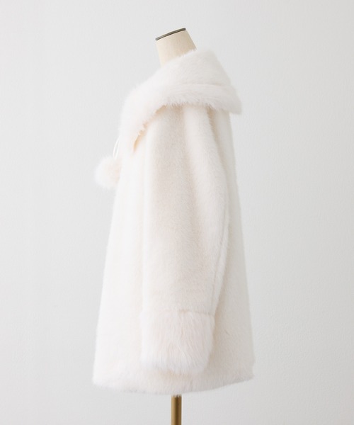セール】【Holiday collection】フェイクファーミドルコート（その他