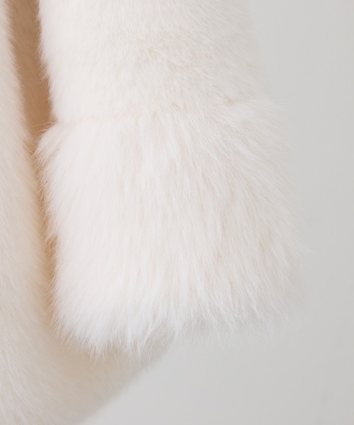 セール】【Holiday collection】フェイクファーミドルコート（その他