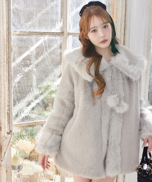 ミドルフェイクファージャケット ナイスクラップ NICE CLAUP one after another NICE CLAUP｜ミドルフェイクファージャケット