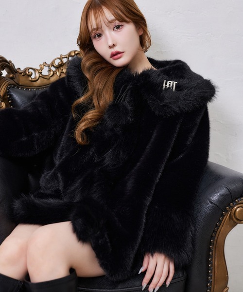 セール】【Holiday collection】フェイクファーミドルコート（その他