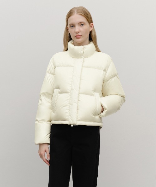 MARITHE + FRANCOIS GIRBAUD(マリテフランソワジルボー)の「W GLOSSY CROP DOWN JACKET(ダウンジャケット/コート・レディース・Silver/アイボリー/Black・SMALL/MEDIUM)」の12枚目の写真