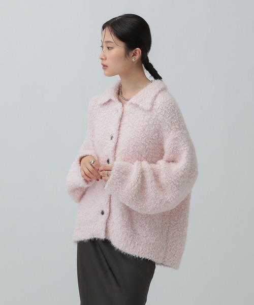 セール】3.5ゲージ襟ボタンカーディガン 606675（カーディガン/ボレロ