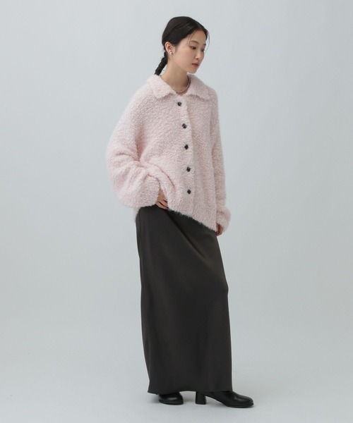 LEPSIM（レプシィム）の「3.5ゲージ襟ボタンカーディガン　606675（カーディガン/ボレロ・レディース・ブラック/ブラウン/ピンク・FREE）」の14枚目の写真