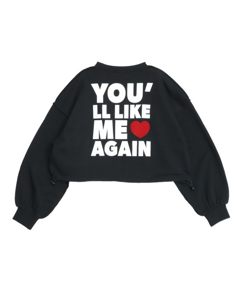 ANAP GiRL(アナップガール)の「ANAPロゴ ドロスト付クロップドトップス スウェット 【親子お揃い】【キッズお揃い】(スウェット・キッズ・ライトグレー/ピンク/ブラック・XS/S/M)」の12枚目の写真