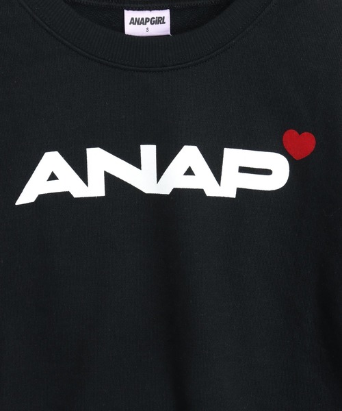 ANAP GiRL(アナップガール)の「ANAPロゴ ドロスト付クロップドトップス スウェット 【親子お揃い】【キッズお揃い】(スウェット・キッズ・ライトグレー/ピンク/ブラック・XS/S/M)」の14枚目の写真