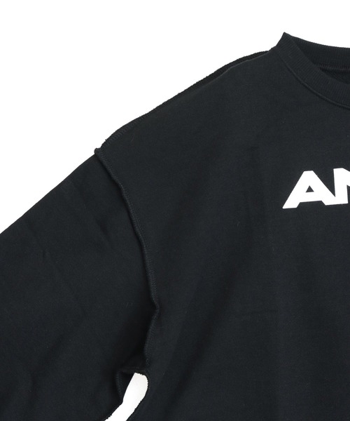 ANAP GiRL(アナップガール)の「ANAPロゴ ドロスト付クロップドトップス スウェット 【親子お揃い】【キッズお揃い】(スウェット・キッズ・ライトグレー/ピンク/ブラック・XS/S/M)」の15枚目の写真