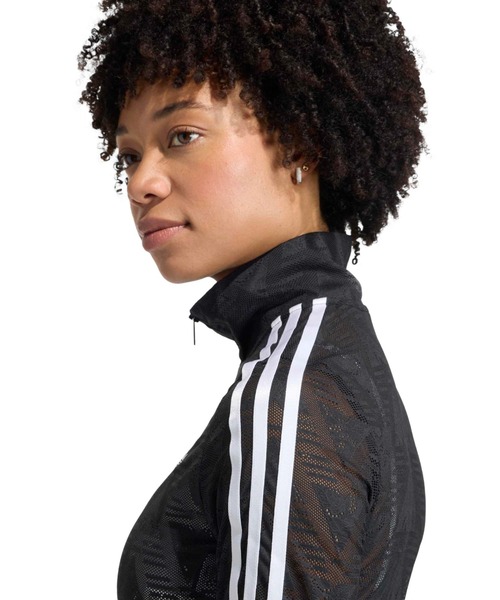 adidas(アディダス)の「adidas FIREBIRD CLASSIC LACE TRACK TOP / アディダス ファイヤーバード クラシック レース トラックトップ(ジャージ・レディース・ブラック・S/M/L)」の4枚目の写真