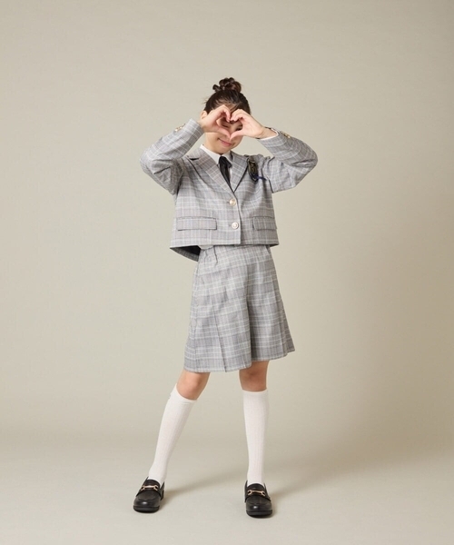 a.v.v（アーヴェヴェ）の「[150-160]【卒服】タックキュロットパンツ（その他パンツ・キッズ・グレー/ブラック・150/160）」の6枚目の写真