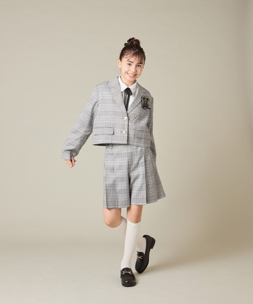 a.v.v（アーヴェヴェ）の「[150-160]【卒服】タックキュロットパンツ（その他パンツ・キッズ・グレー/ブラック・150/160）」の7枚目の写真