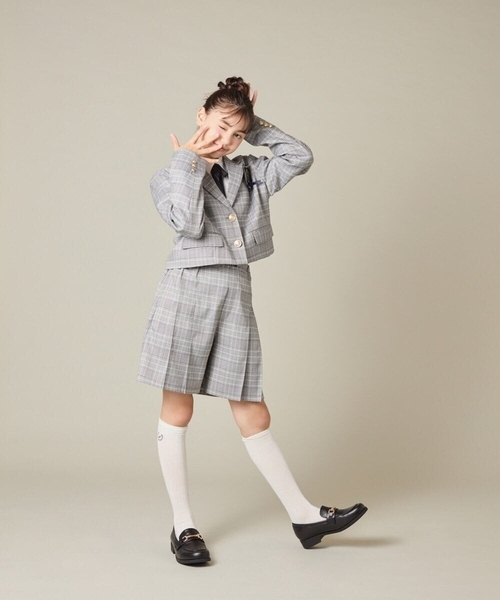 a.v.v（アーヴェヴェ）の「[150-160]【卒服】タックキュロットパンツ（その他パンツ・キッズ・グレー/ブラック・150/160）」の8枚目の写真