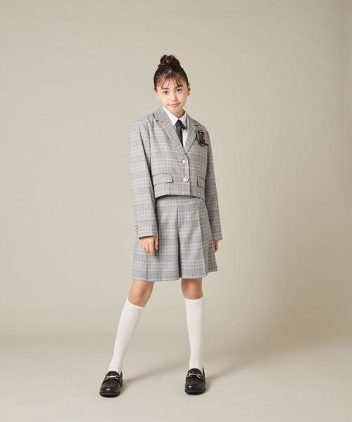 a.v.v（アーヴェヴェ）の「[150-160]【卒服】タックキュロットパンツ（その他パンツ・キッズ・グレー/ブラック・150/160）」の9枚目の写真