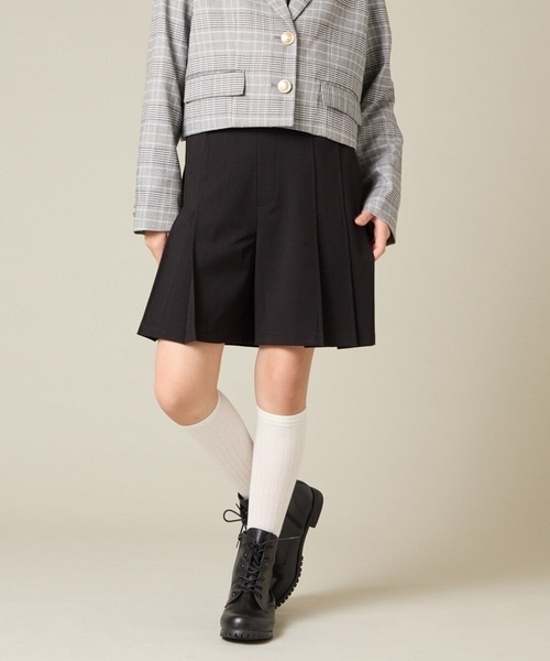 a.v.v（アーヴェヴェ）の「[150-160]【卒服】タックキュロットパンツ（その他パンツ・キッズ・グレー/ブラック・150/160）」の10枚目の写真