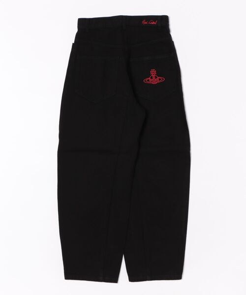 Vivienne Westwood（ヴィヴィアンウエストウッド）の「ｵｰｶﾞﾆｯｸｺｯﾄﾝﾃﾞﾆﾑﾜｲﾄﾞﾊﾟﾝﾂ（その他パンツ・レディース・ブラック/ブルー・38/36）」の3枚目の写真