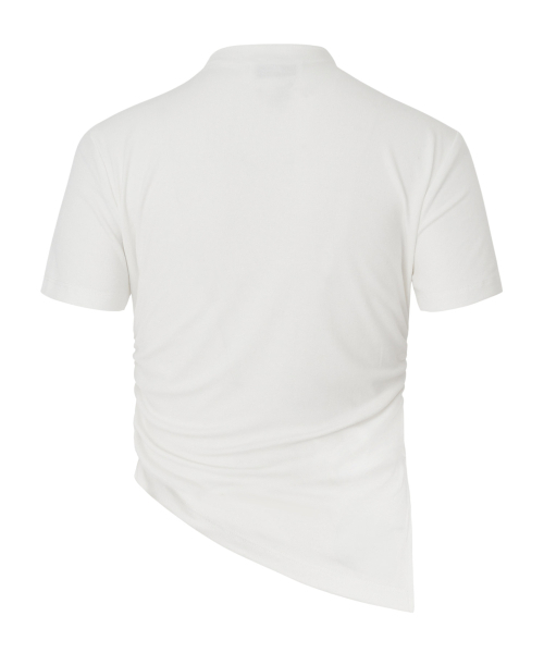 ZEROPLANET（ゼロプラネット）の「ダイアナアンバランスハーフトップ [IVORY]（Tシャツ/カットソー・レディース・その他・FREE）」の2枚目の写真