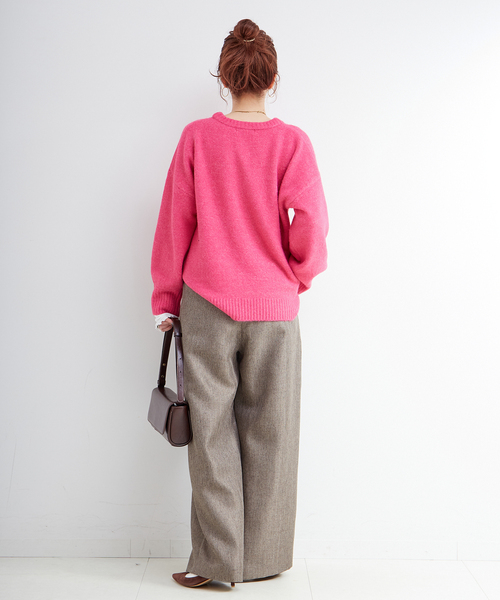 手洗い可 / WOOLMIXクルーネックプルオーバー（ニット/セーター）｜B.C