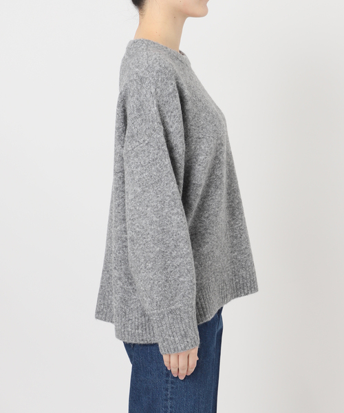 B.C STOCK(ベーセーストック)の「手洗い可 / WOOLMIXクルーネックプルオーバー(ニット/セーター・レディース・チャコールグレー/ピンク/レッド/ブルー・FREE)」の14枚目の写真