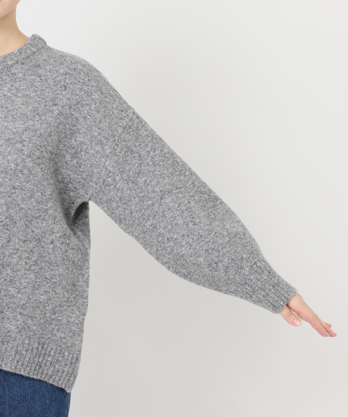 B.C STOCK(ベーセーストック)の「手洗い可 / WOOLMIXクルーネックプルオーバー(ニット/セーター・レディース・チャコールグレー/ピンク/レッド/ブルー・FREE)」の15枚目の写真