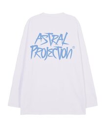 グラフィティレタリングオーバーサイズロングスリーブTシャツ_ホワイト