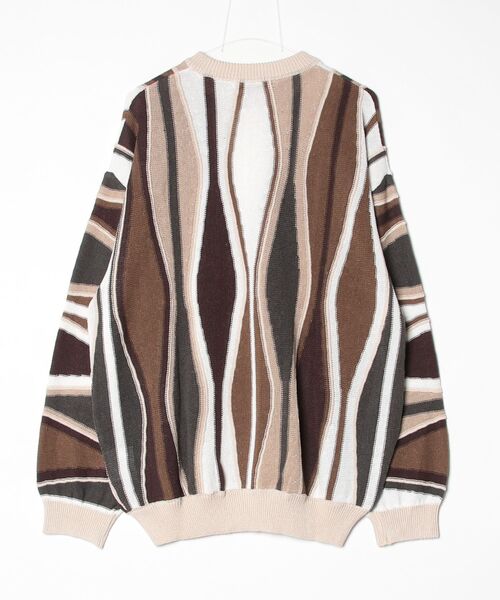Children of the discordance(チルドレン オブ ザ ディスコ-ダンス)の「Children of the discordance / 7G FEATHER STRIPE KNIT PULLOVER / COTDKN-647(ニット/セーター・メンズ・ベージュ・2)」の2枚目の写真