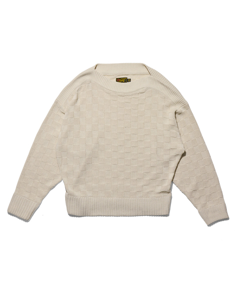 Boatneck Long Sleeve Knit — трикотаж с лодочкой, длинный рукав, айвори