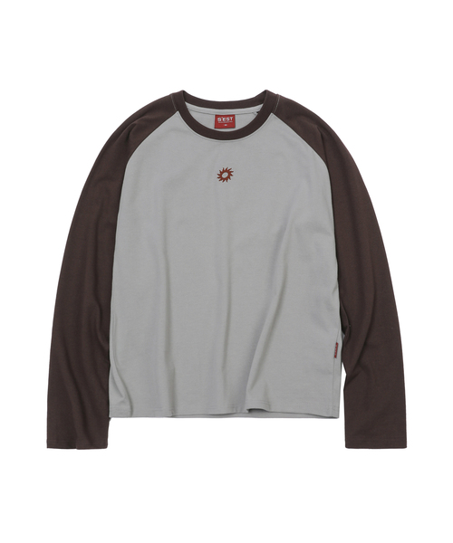 S'EST(エスイーエスティー)の「Contrast Raglan Long Sleeve Brown(Tシャツ/カットソー・メンズ・ブラウン・SMALL/MEDIUM/LARGE)」の1枚目の写真